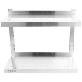 Wall Shelf Perforated 2 tiers Stainless steel 1600x300x600mm - CEWSWB30160P