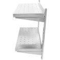 Wall Shelf Perforated 2 tiers Stainless steel 1600x300x600mm - CEWSWB30160P