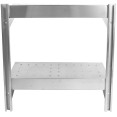 Wall Shelf Perforated 2 tiers Stainless steel 1600x300x600mm - CEWSWB30160P