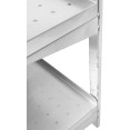Wall Shelf Perforated 2 tiers Stainless steel 1600x300x600mm - CEWSWB30160P
