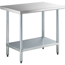 Commercial Stainless Steel Work Table Bottom shelf 1200x600x900mm - CEWT60120G