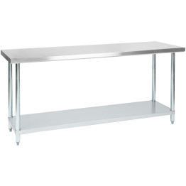 Commercial Stainless Steel Work Table Bottom shelf 1500x600x900mm - CEWT60150G