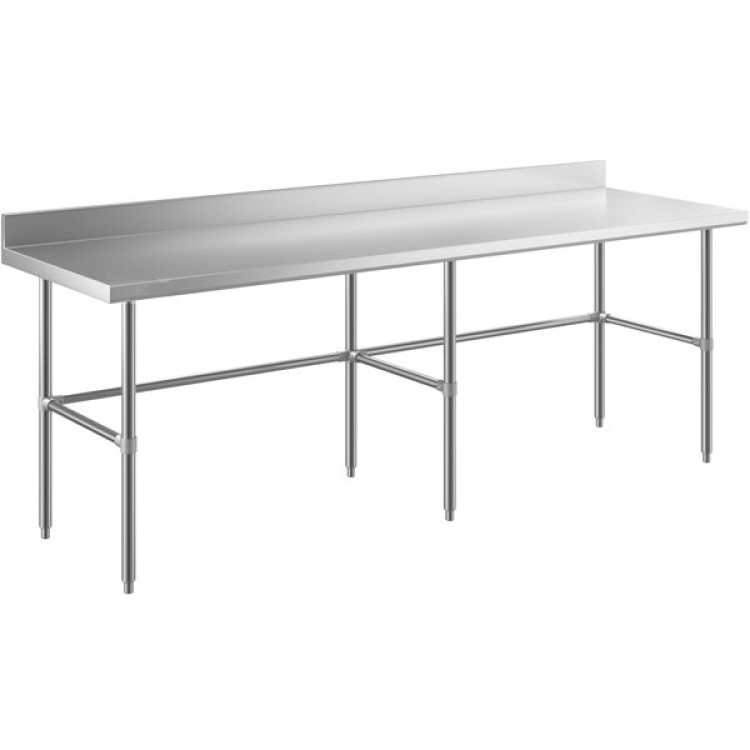 Commercial Stainless Steel Work Table No Bottom shelf with Upstand 2100x700x900mm - CEWT70210GBNU