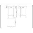Commercial Stainless Steel Cutting Board Table 600x600x900mm - CEWTC60602G