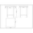Chopping Board Table  Stainless Steel  700x700x900mm - CEWTC70702G