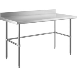 Commercial Stainless Steel Work Table No Bottom shelf with Upstand 1200x600x900mm - CEWT60120GBNU