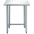 Commercial Work table Stainless steel No bottom shelf 760x610x900mm - CEWTGOB2430418