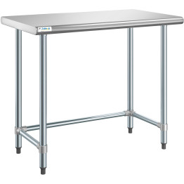 Commercial Work table Stainless steel No bottom shelf 1220x610x900mm - CEWTGOB2448418
