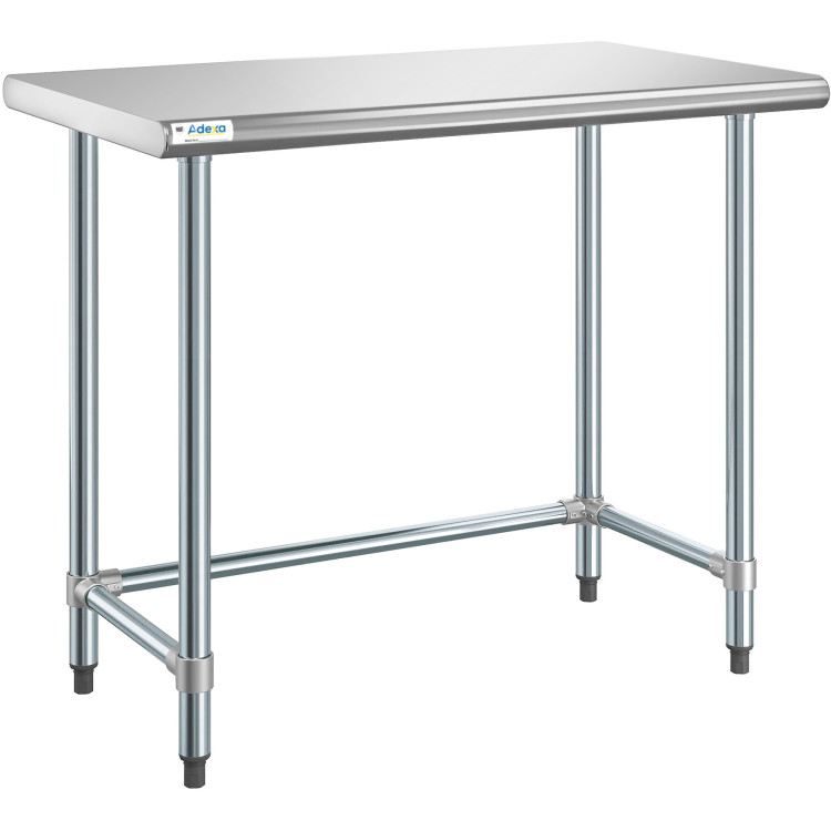 Commercial Work table Stainless steel No bottom shelf 1220x760x900mm - CEWTGOB3048418