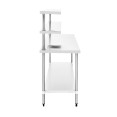 Stainless Steel Prep table 1800mm Width 2 x Top Shelf & 1 x Undershelf - CEWTS60180