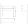 Stainless Steel Prep table 1800mm Width 2 x Top Shelf & 1 x Undershelf - CEWTS60180