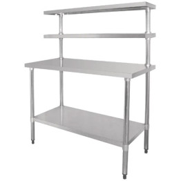 Stainless Steel Prep table 1200mm Width 2 x Top Shelf & 1 x Undershelf - CEWTS60120