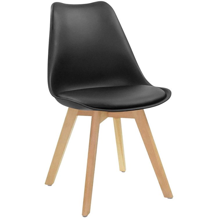 Side Dining Chair Padded seat Black - CEWW003B