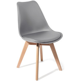 Side Dining Chair Padded seat Grey - CEWW003G