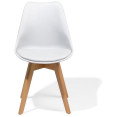 Side Dining Chair Padded seat White - CEWW003W