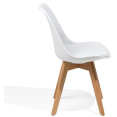 Side Dining Chair Padded seat White - CEWW003W