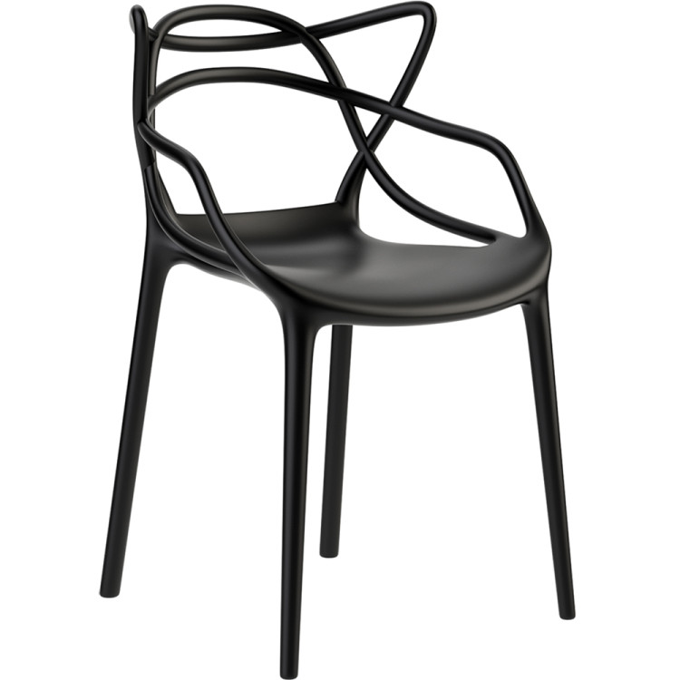 Bistro Dining Arm Chair Plastic Black Indoors & Outdoors - CEHYPP01