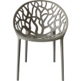 Bistro Dining Chair Plastic Grey Indoors & Outdoors - CEWW030GREY