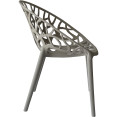 Bistro Dining Chair Plastic Grey Indoors & Outdoors - CEWW030GREY