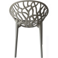 Bistro Dining Chair Plastic Grey Indoors & Outdoors - CEWW030GREY