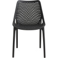 Bistro Dining Chair Plastic Black Indoors & Outdoors - CEWW036BLACK