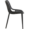 Bistro Dining Chair Plastic Black Indoors & Outdoors - CEWW036BLACK