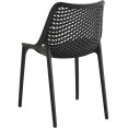 Bistro Dining Chair Plastic Black Indoors & Outdoors - CEWW036BLACK