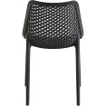 Bistro Dining Chair Plastic Black Indoors & Outdoors - CEWW036BLACK