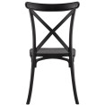 Bistro Dining Chair Cross Back PP/Fiberglass Black - CEWW050