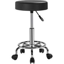 Black Height Adjustable Swivel Stool - CEWW115