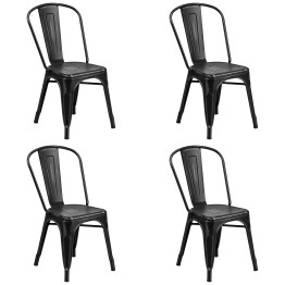 Commercial Antique Bronze Metal Dining Chair 200kg Capacity | CaterEq CEWW163AB