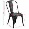 Commercial Gun Metal Dining Chair 200kg Capacity | CaterEq CEWW163GM