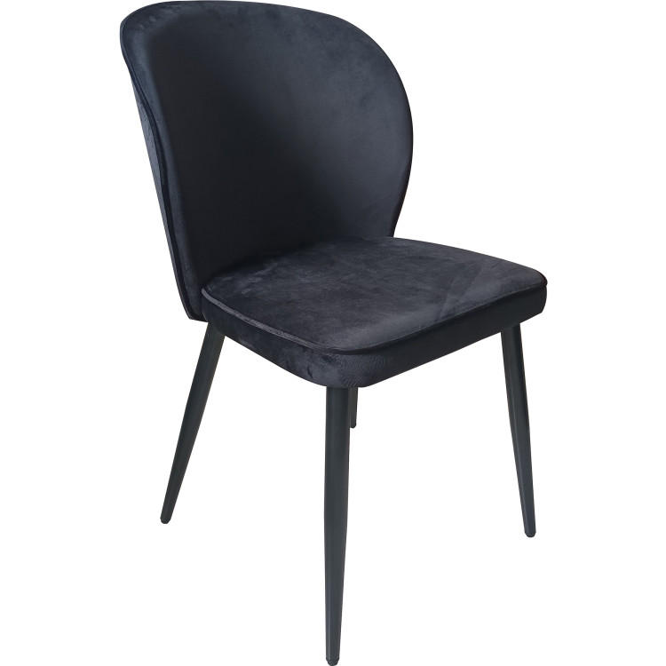 Velvet Dining Chair Black - CEWW166