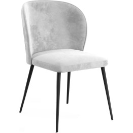 Velvet Dining Chair Light Grey - CEWW166LIGHTGREYVELVET
