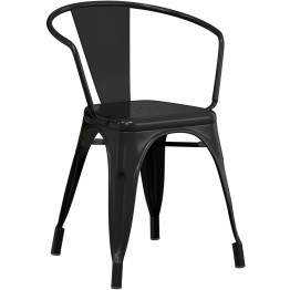 Bistro Dining Chair Steel Black Indoors - CEWW167B