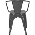 Bistro Dining Chair Steel Dark Grey Indoors - CEWW167DG