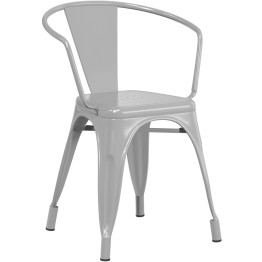 Bistro Dining Chair Steel Grey Indoors - CEWW167G