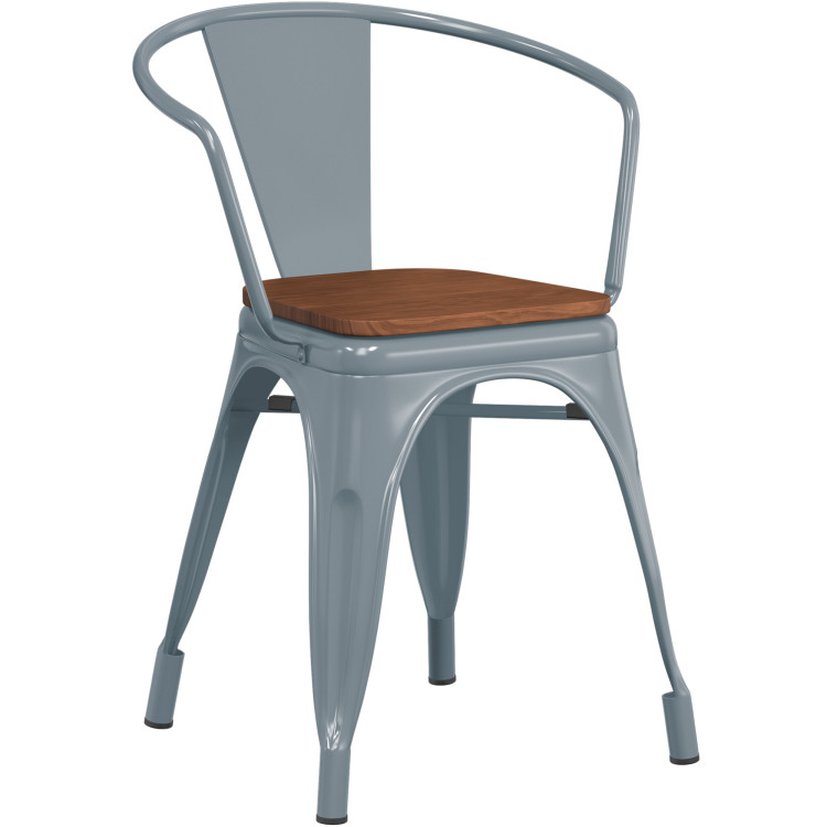 Bistro Dining Chair Steel Grey Indoors - CEWW170G