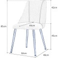 Velvet Dining Chair Beige - CEWW185BEIGE