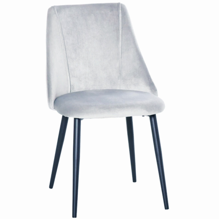Velvet Dining Chair Light Grey - CEWW185LIGHTGREY