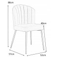 Velvet Dining Chair Beige - CEWW189BEIGE
