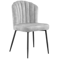 Velvet Dining Chair Light Grey - CEWW189LIGHTGREY
