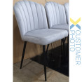 Velvet Dining Chair Light Grey - CEWW189LIGHTGREY