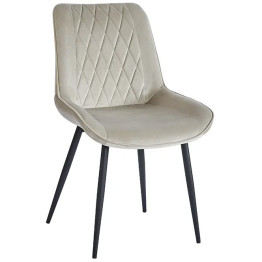 Side Dining Chair Velvet seat Beige - CEWW198BEIGE