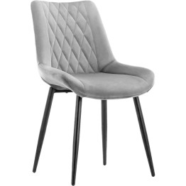 Side Dining Chair Velvet seat Light Grey - CEWW198LIGHTGREY