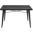 Bistro Table Black Metal 1200x600mm Indoors - CEWW287