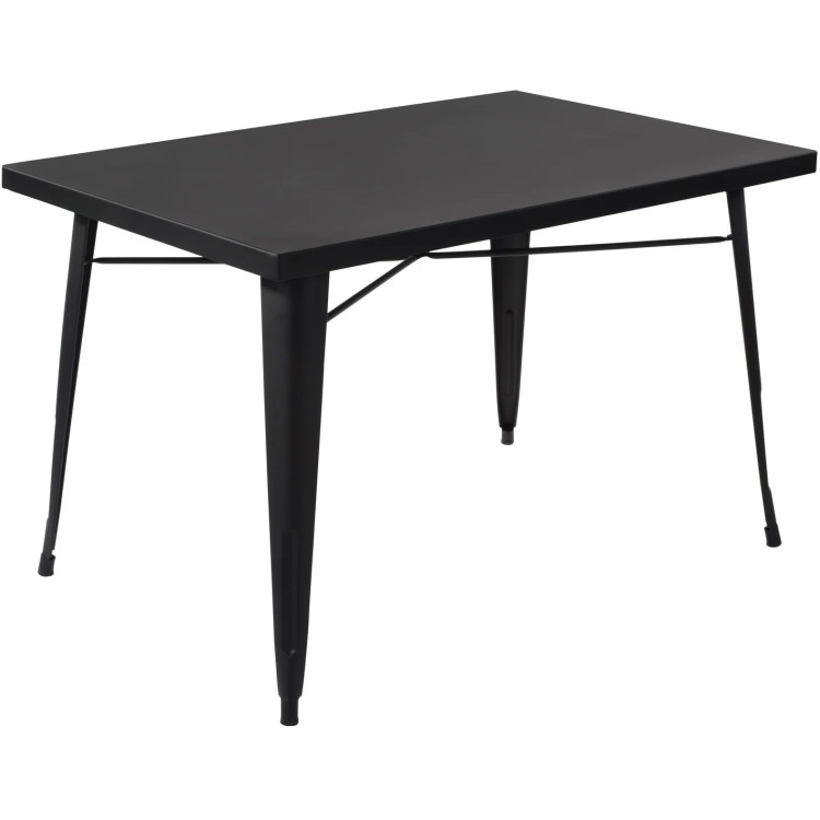 Bistro Table Black Metal 1200x600mm Indoors - CEWW287
