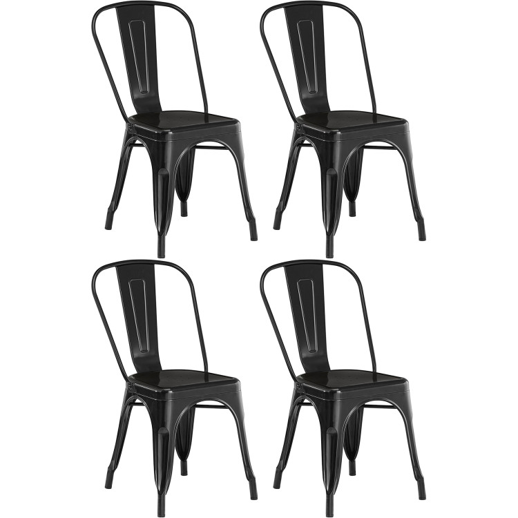 Bistro Dining Chair Steel Black Indoors - CEWW60 Bistro Dining Chair Steel Black Indoors - CEWW60