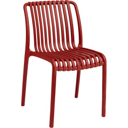Bistro Dining Chair Plastic Red Indoors & Outdoors - CEWW6076RED