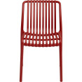 Bistro Dining Chair Plastic Red Indoors & Outdoors - CEWW6076RED
